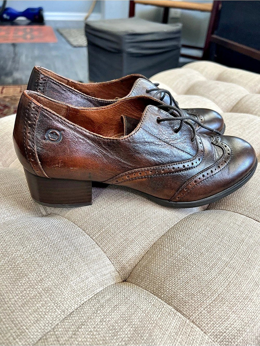 Born Brown Wingtip Oxford Shoes